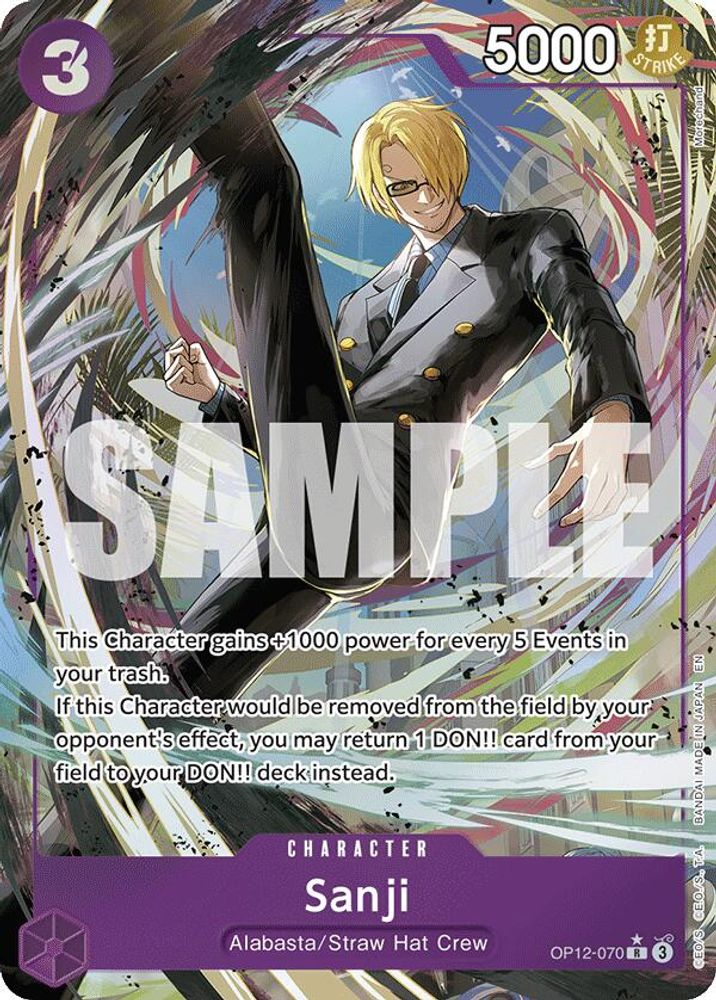 [ALTERNATE ART] Sanji (070) (OP12-070) Rare - One Piece Legacy of the Master