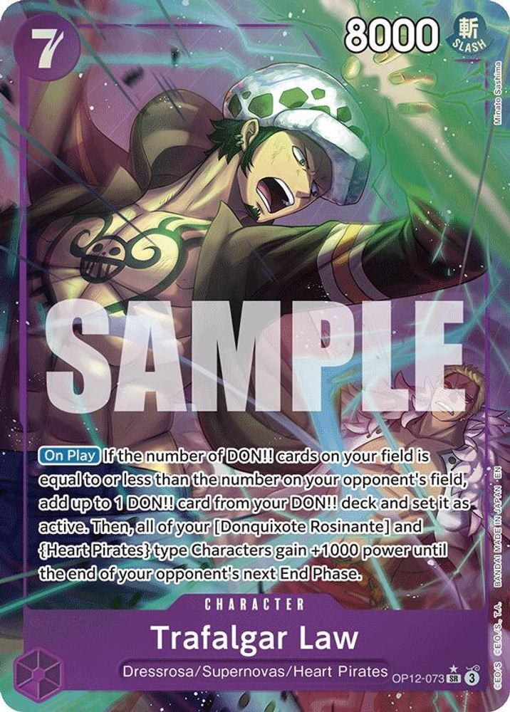 [ALTERNATE ART] Trafalgar Law (073) (OP12-073) SR - OP Legacy of the Master