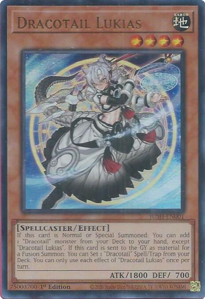 Dracotail Lukias - (JUSH-EN001) - Ultra Rare 1st Edition