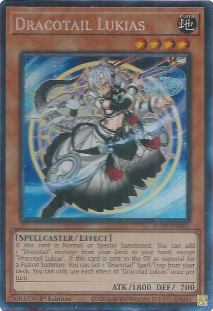 [COLLECTOR RARE] Dracotail Lukias (CR) - (JUSH-EN001) - 1st Edition