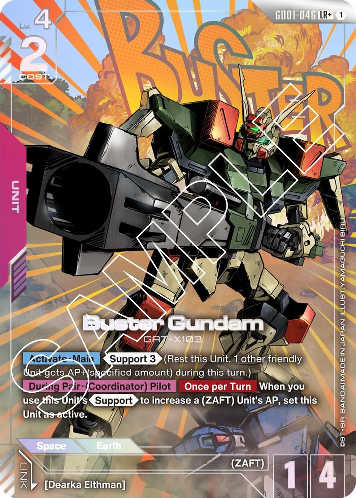 [ALTERNATE ART] Buster Gundam (LR+) (GD01-046) - Gundam Newtype Rising