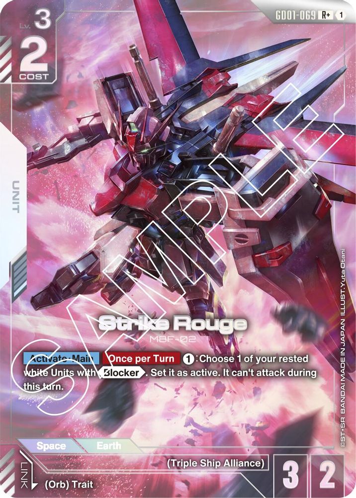 [ALTERNATE ART] Strike Rouge (R+) (GD01-069) - Gundam Newtype Rising