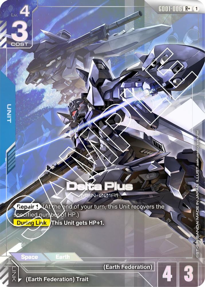 [ALTERNATE ART] Delta Plus (R+) (GD01-006) - Gundam Newtype Rising