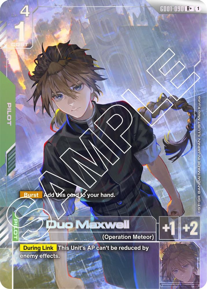 [ALTERNATE ART] Duo Maxwell (R+) (GD01-090) - Gundam Newtype Rising