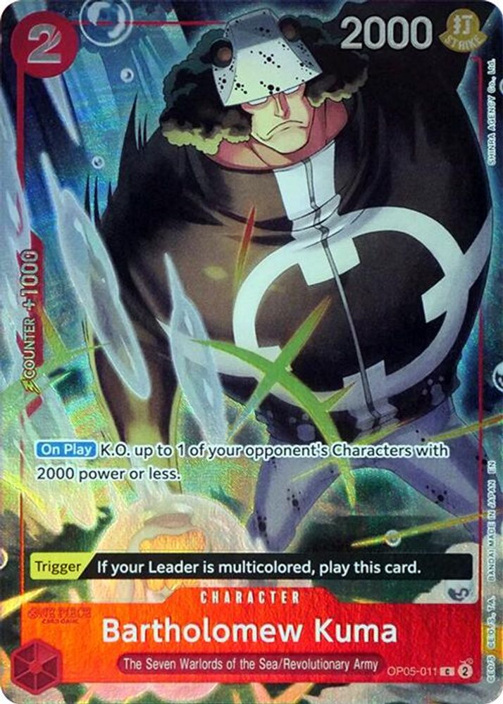 Bartholomew Kuma (Seven Warlords of the Sea Binder Set)  (OP05-011) - One Piece One Piece Promotion Cards