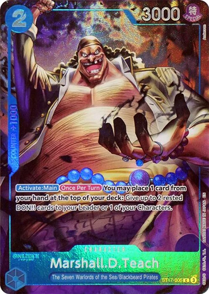 Marshall.D.Teach (Seven Warlords of the Sea Binder Set)  (ST17-005) - One Piece One Piece Promotion Cards