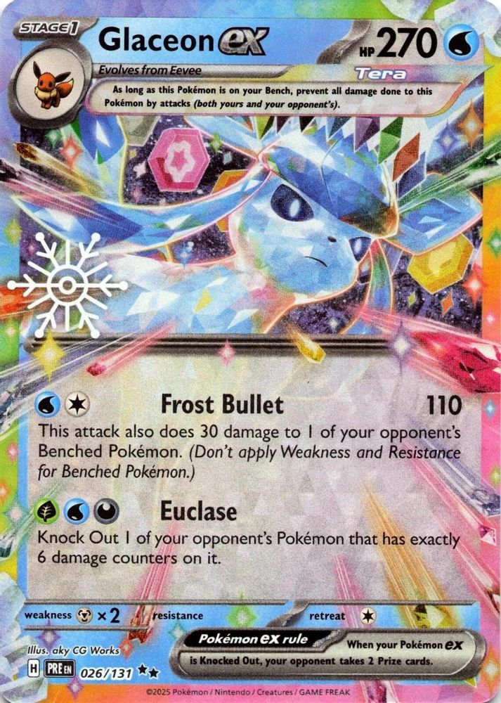Glaceon ex - [  026/131 ] - Double Rare - Pokemon SV Prismatic Evolutions
