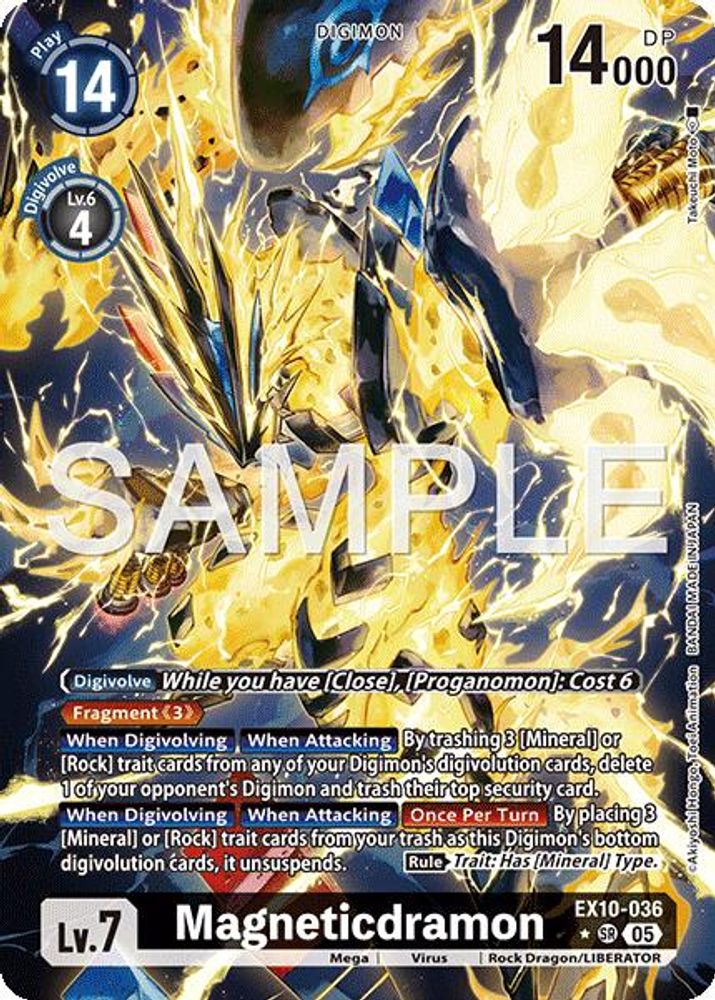 Magneticdramon (Alternate Art) (EX10-036) SR★ - Digimon Sinister Order
