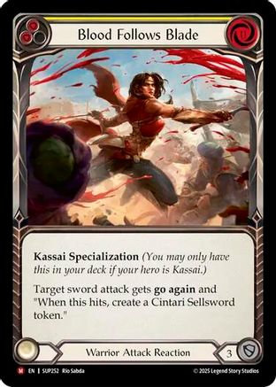 Blood Follows Blade (#SUP252) - Majestic - FAB Super Slam