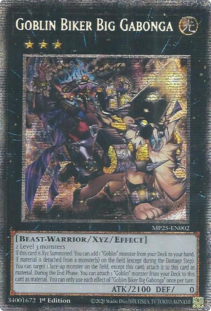 [STARLIGHT RARE] Goblin Biker Big Gabonga - (MP25-EN002) - 1st Edition