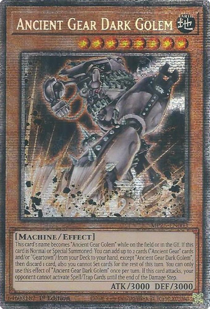 [STARLIGHT RARE] Ancient Gear Dark Golem - (MP25-EN003) - 1st Edition