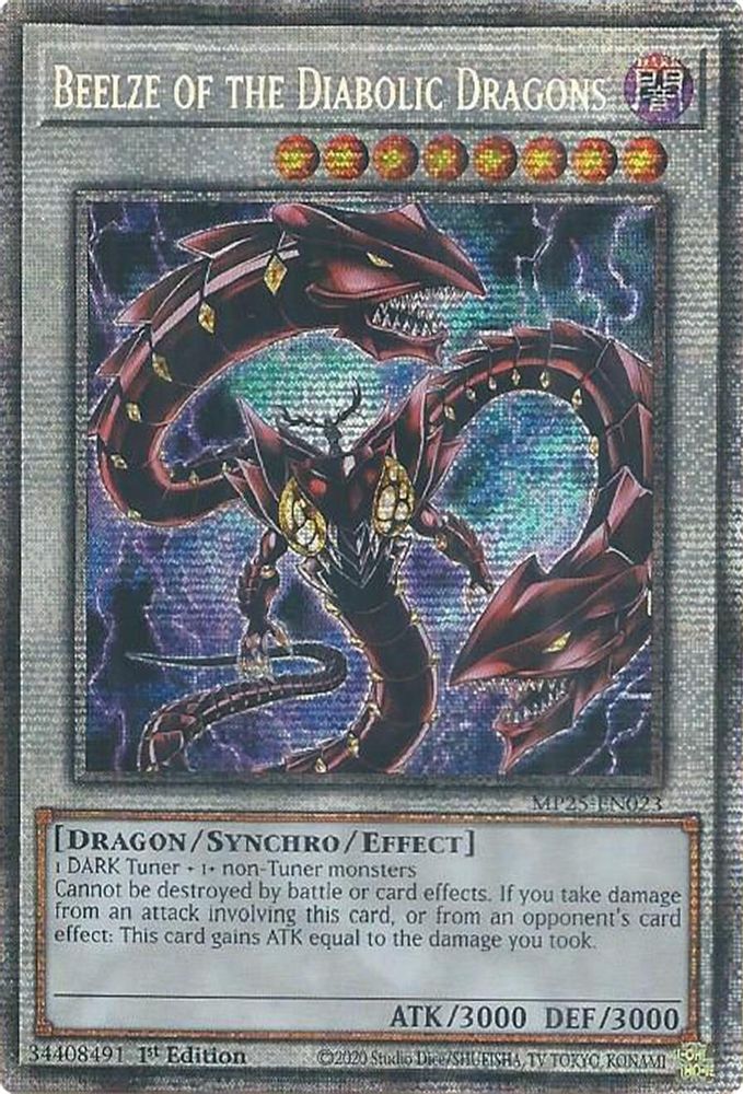 [STARLIGHT RARE] Beelze of the Diabolic Dragons - (MP25-EN023) - 1st Edition