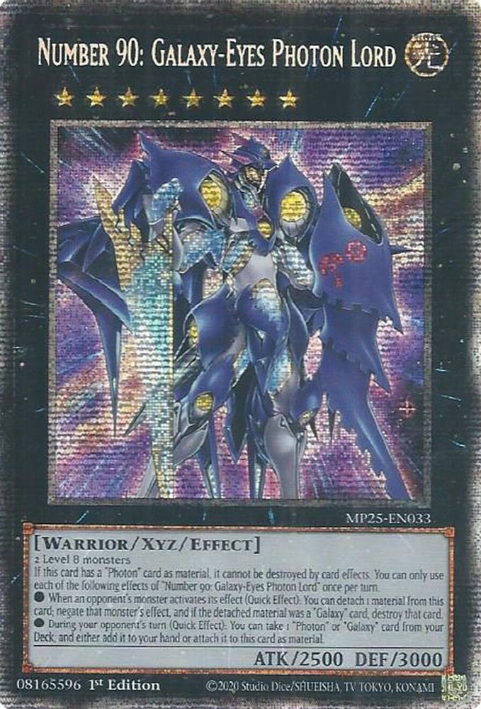 [STARLIGHT RARE] Number 90: Galaxy-Eyes Photon Lord - (MP25-EN033) - 1st Edition