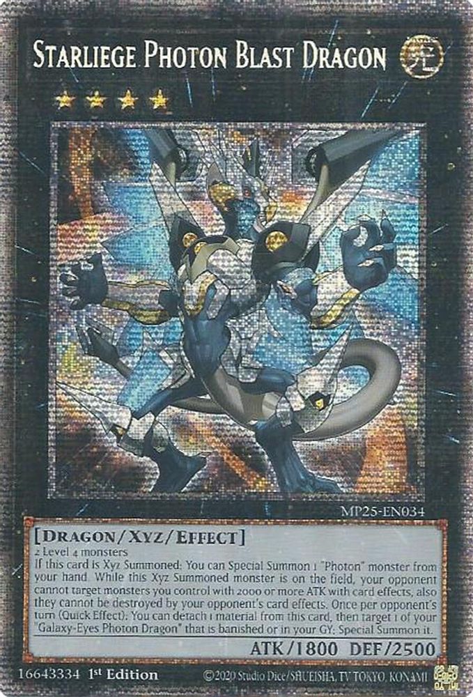 [STARLIGHT RARE] Starliege Photon Blast Dragon - (MP25-EN034) - 1st Edition