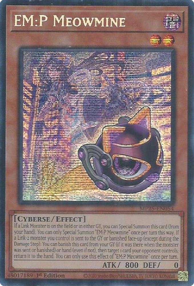EM:P Meowmine - (MP25-EN054) - Secret Rare 1st Edition