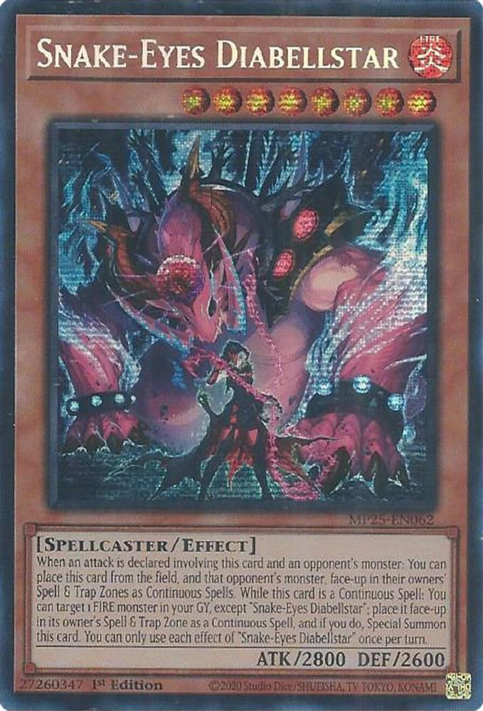 Snake-Eyes Diabellstar - (MP25-EN062) - Secret Rare 1st Edition