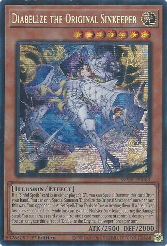 Diabellze the Original Sinkeeper - (MP25-EN063) - Secret Rare 1st Edition