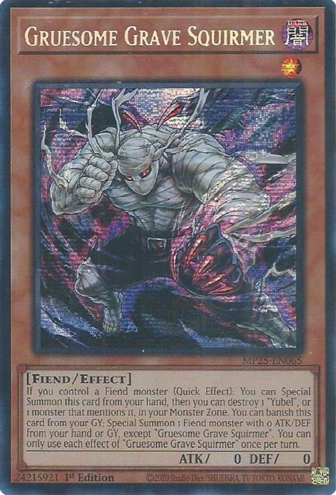 Gruesome Grave Squirmer - (MP25-EN065) - Secret Rare 1st Edition
