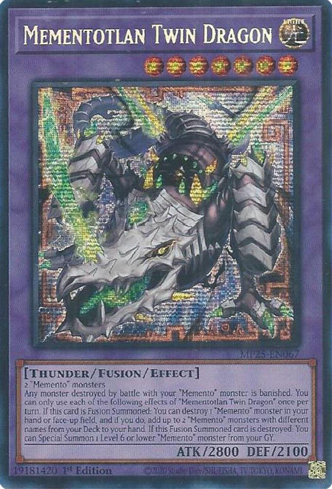 Mementotlan Twin Dragon - (MP25-EN067) - Secret Rare 1st Edition