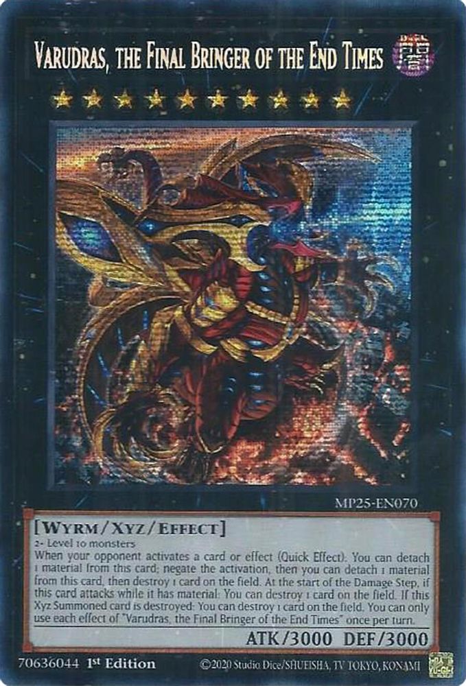 Varudras, the Final Bringer of the End Times - (MP25-EN070) - Secret Rare 1st Edition