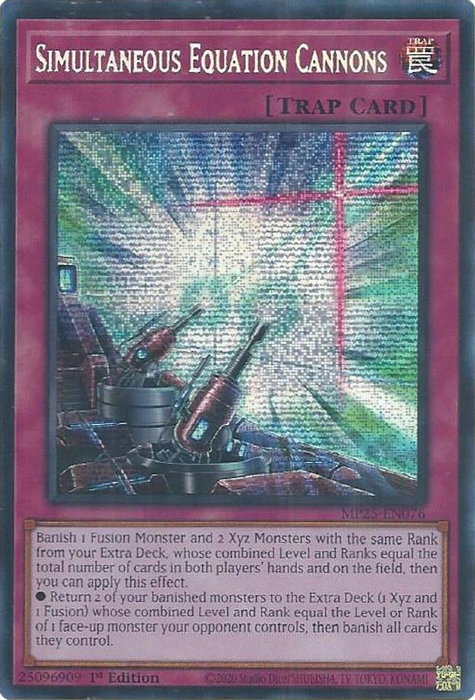 Simultaneous Equation Cannons - (MP25-EN076) - Secret Rare 1st Edition