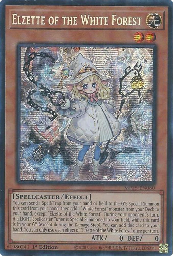 Elzette of the White Forest - (MP25-EN080) - Secret Rare 1st Edition