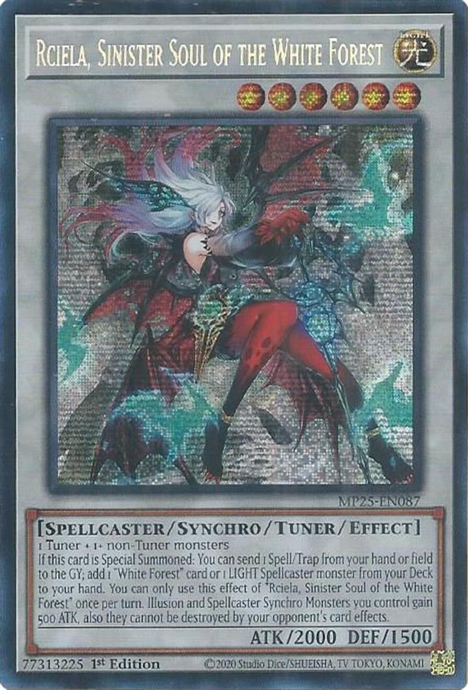 Rciela, Sinister Soul of the White Forest - (MP25-EN087) - Secret Rare 1st Edition
