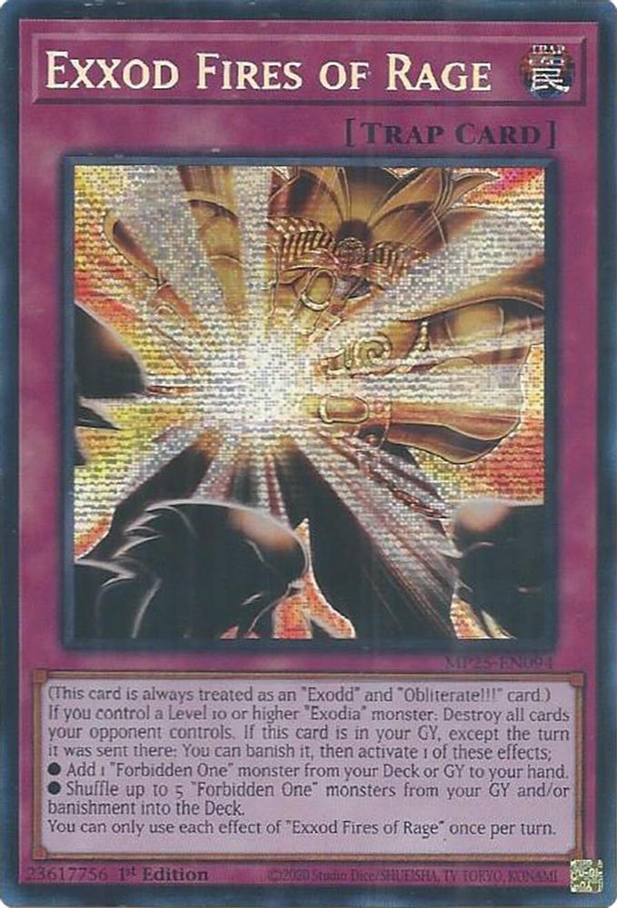 Exxod Fires of Rage - (MP25-EN094) - Secret Rare 1st Edition