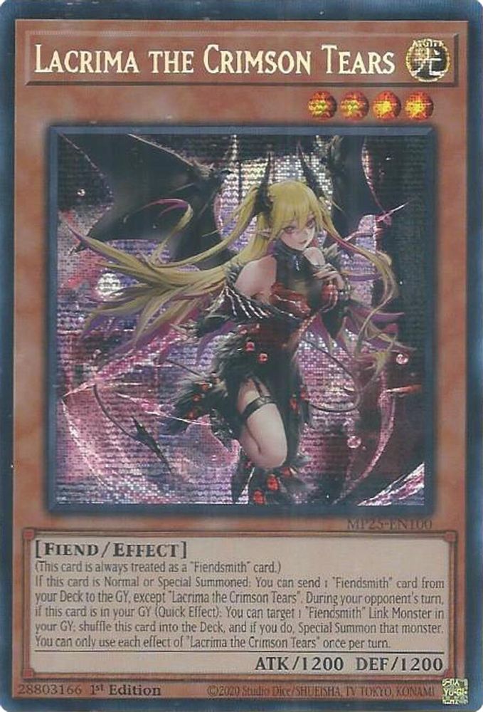 Lacrima the Crimson Tears - (MP25-EN100) - Secret Rare 1st Edition
