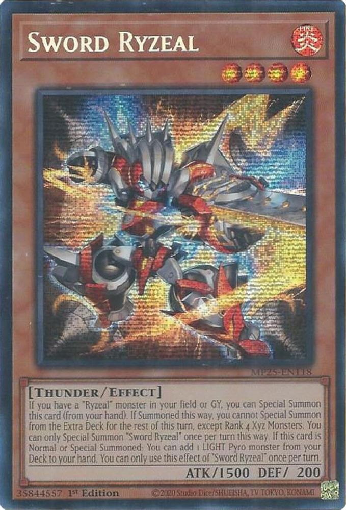 Sword Ryzeal - (MP25-EN118) - Secret Rare 1st Edition
