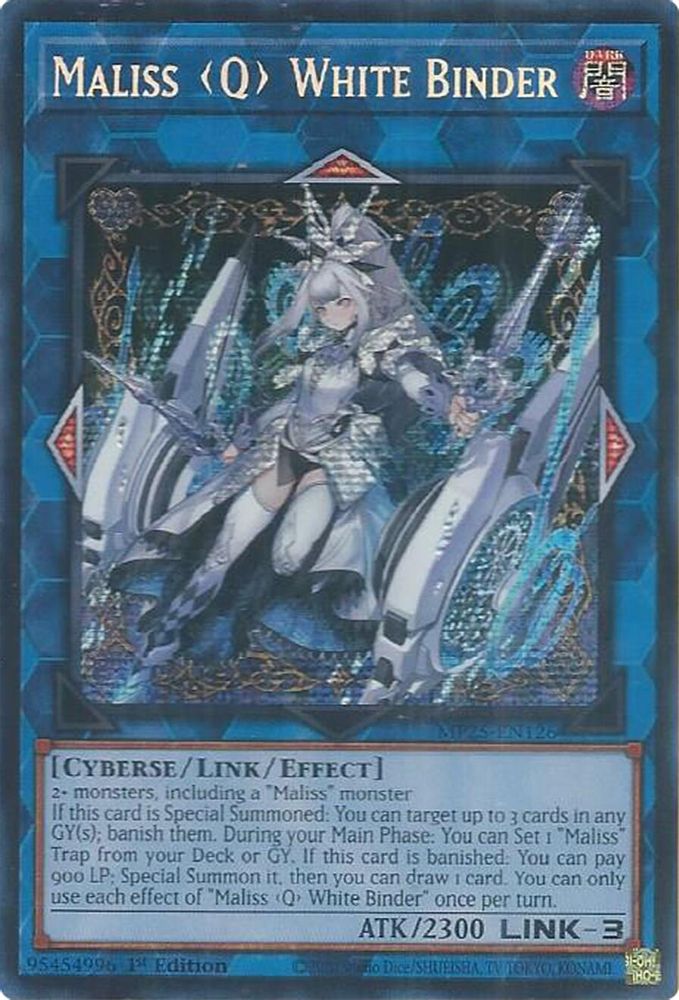 Maliss Q White Binder - (MP25-EN126) - Secret Rare 1st Edition