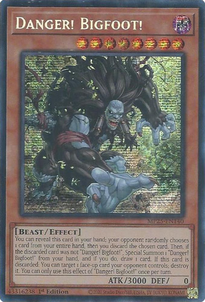 Danger! Bigfoot! - (MP25-EN140) - Secret Rare 1st Edition