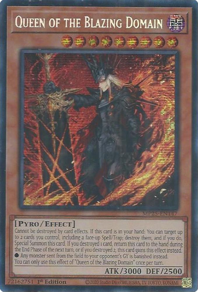 Queen of the Blazing Domain - (MP25-EN147) - Secret Rare 1st Edition