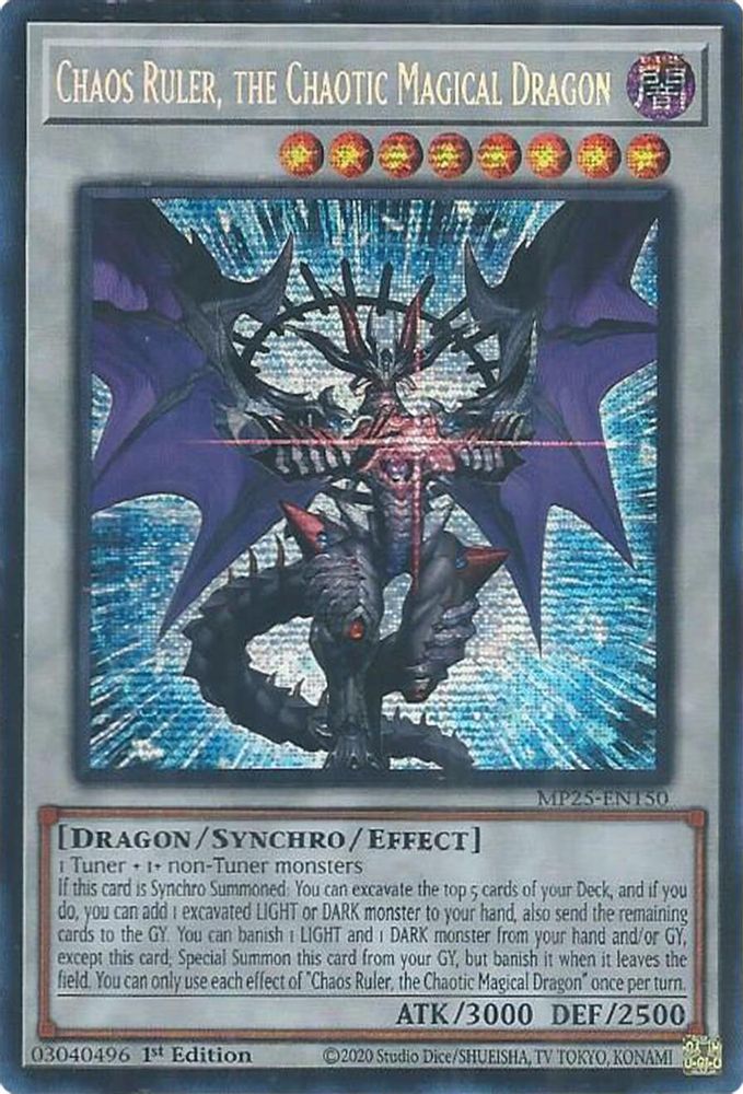 Chaos Ruler, the Chaotic Magical Dragon - (MP25-EN150) - Secret Rare 1st Edition