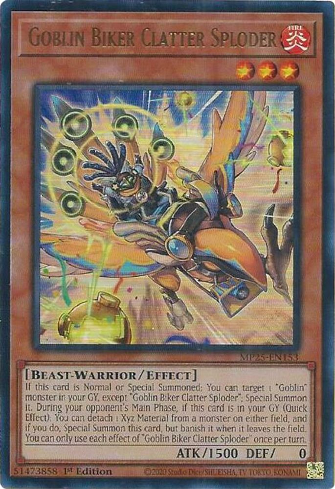 Goblin Biker Clatter Sploder - (MP25-EN153) - Ultra Rare 1st Edition