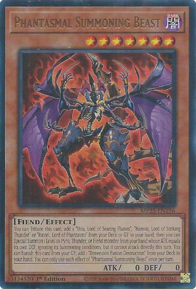 Phantasmal Summoning Beast - (MP25-EN156) - Ultra Rare 1st Edition