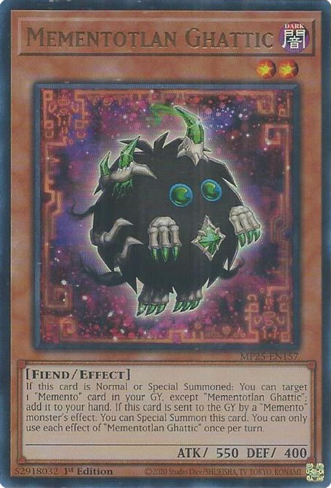 Mementotlan Ghattic - (MP25-EN157) - Ultra Rare 1st Edition