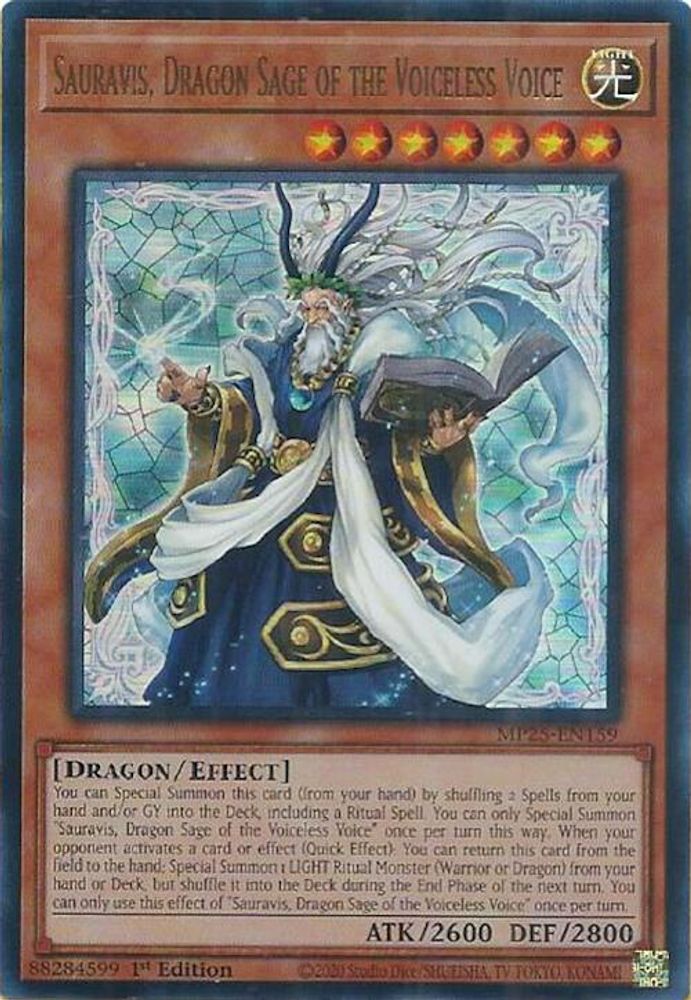 Sauravis, Dragon Sage of the Voiceless Voice - (MP25-EN159) - Ultra Rare 1st Edition
