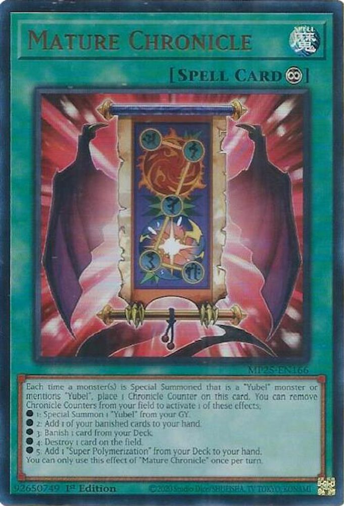 Mature Chronicle - (MP25-EN166) - Ultra Rare 1st Edition