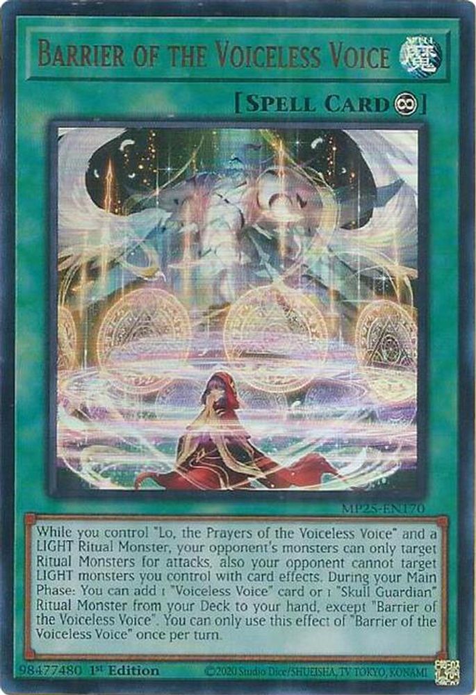 Barrier of the Voiceless Voice - (MP25-EN170) - Ultra Rare 1st Edition