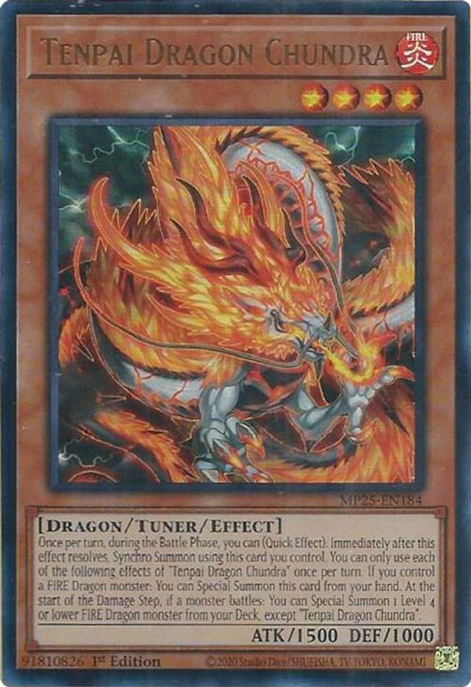 Tenpai Dragon Chundra - (MP25-EN184) - Ultra Rare 1st Edition