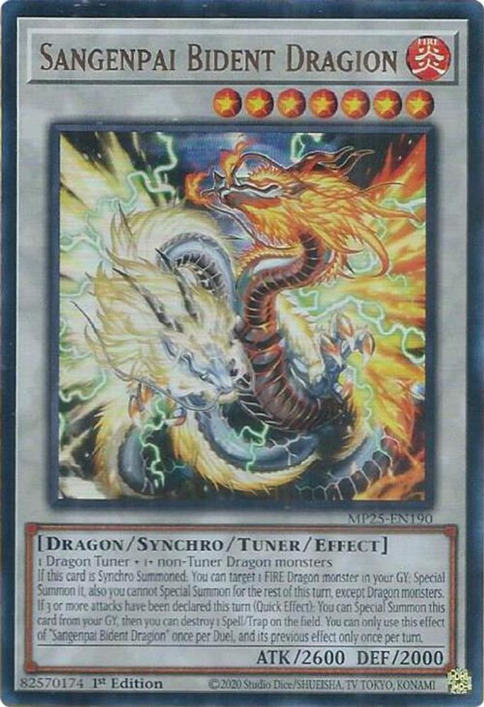 Sangenpai Bident Dragion - (MP25-EN190) - Ultra Rare 1st Edition