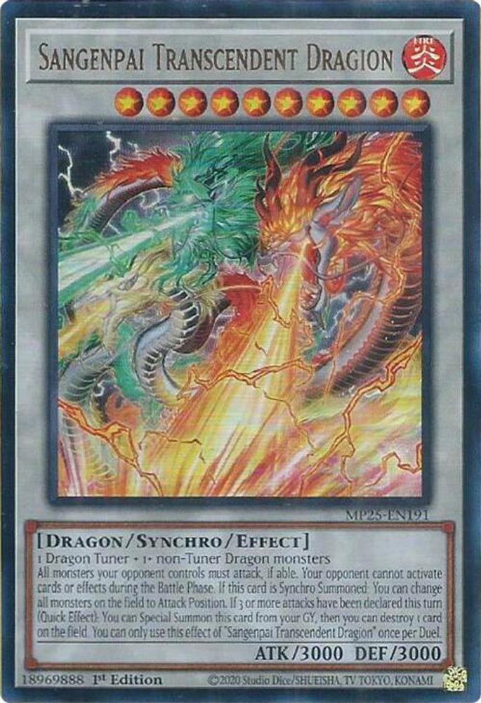 Sangenpai Transcendent Dragion - (MP25-EN191) - Ultra Rare 1st Edition