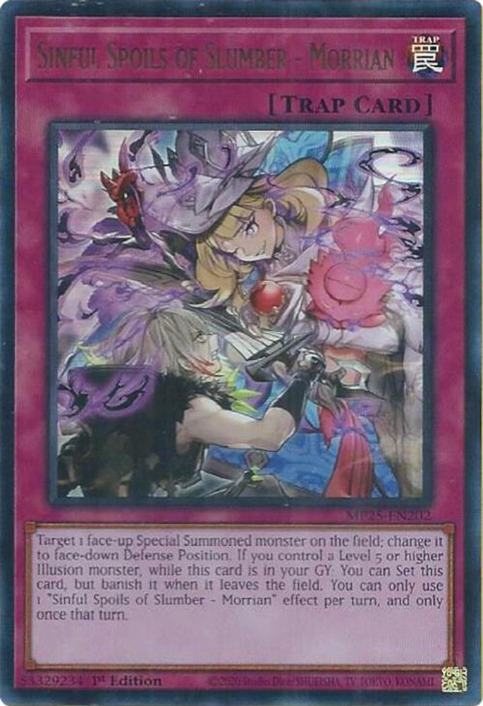 Sinful Spoils of Slumber - Morrian - (MP25-EN202) - Ultra Rare 1st Edition