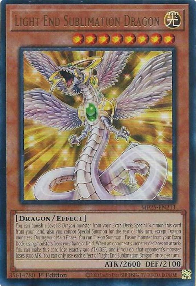 Light End Sublimation Dragon - (MP25-EN211) - Ultra Rare 1st Edition