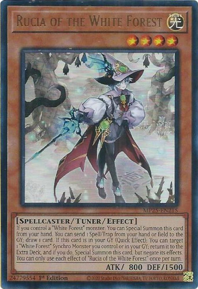Rucia of the White Forest - (MP25-EN215) - Ultra Rare 1st Edition