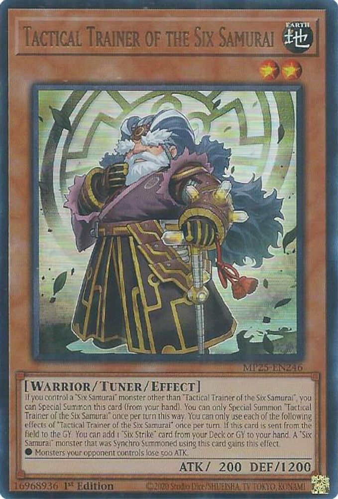 Tactical Trainer of the Six Samurai - (MP25-EN246) - Ultra Rare 1st Edition