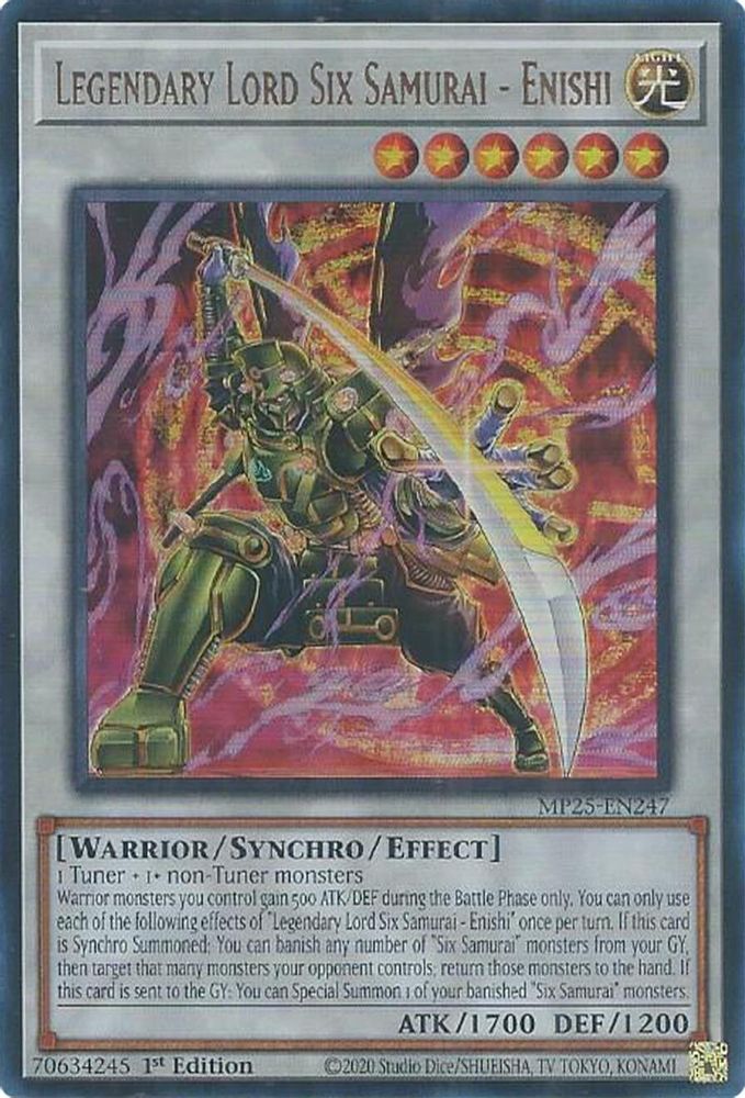 Legendary Lord Six Samurai - Enishi - (MP25-EN247) - Ultra Rare 1st Edition