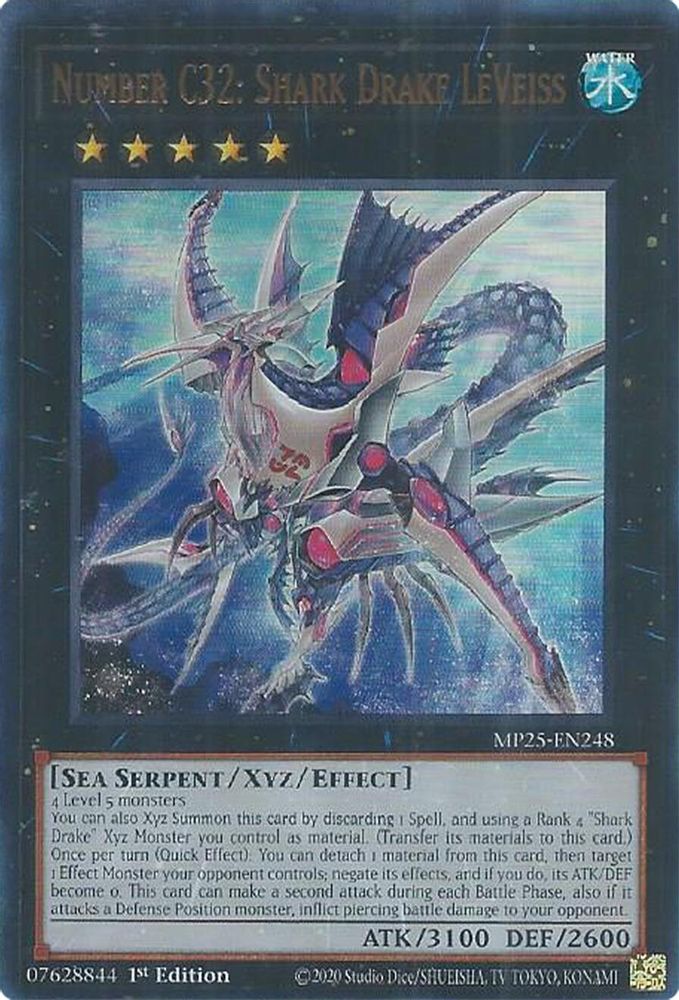 Number C32: Shark Drake LeVeiss - (MP25-EN248) - Ultra Rare 1st Edition