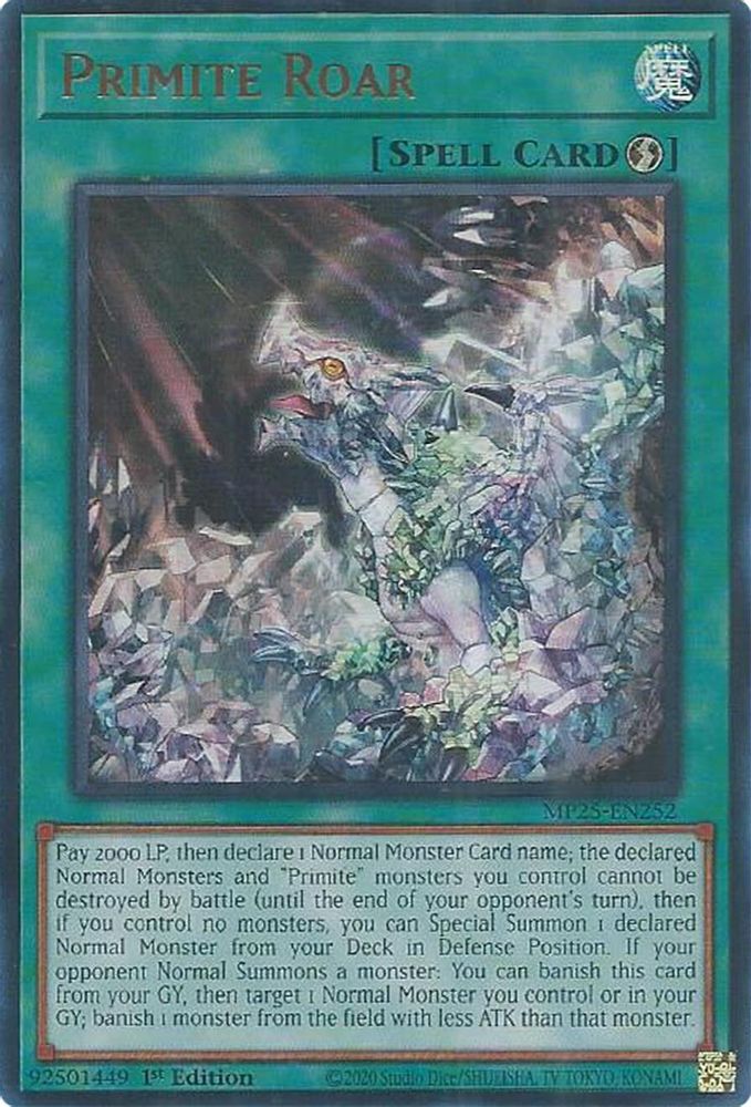 Primite Roar - (MP25-EN252) - Ultra Rare 1st Edition
